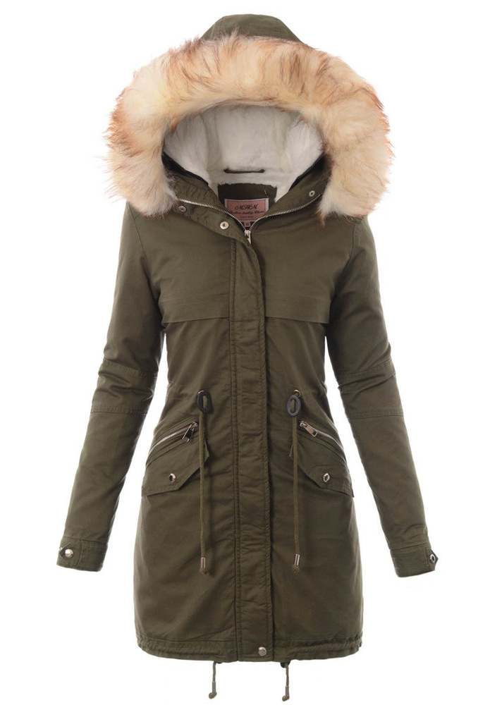 Damska Kurtka Parka Zimowa 2w1 Melka Zielona