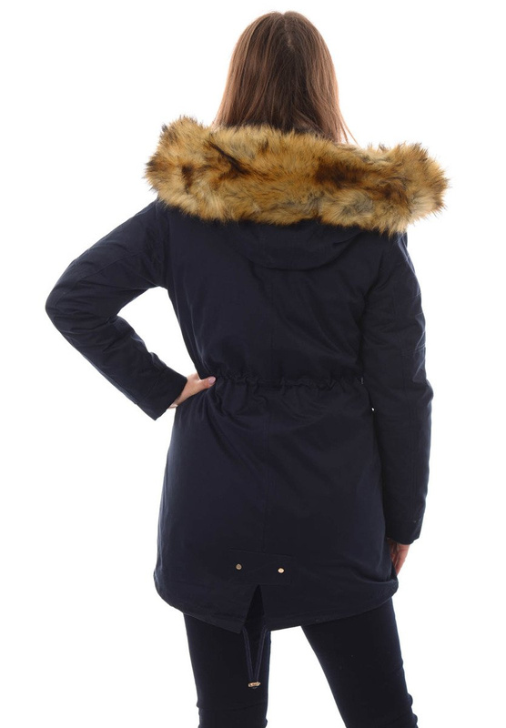 Damska Kurtka Parka Zimowa 2w1 Maryla Granatowa