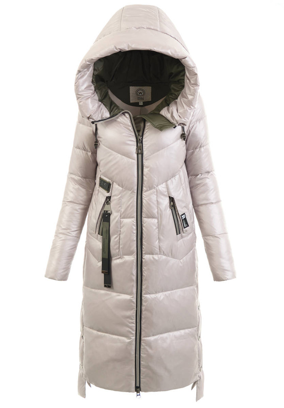 Damska Kurtka Ortalionowa Długa Narcyza Beżowa