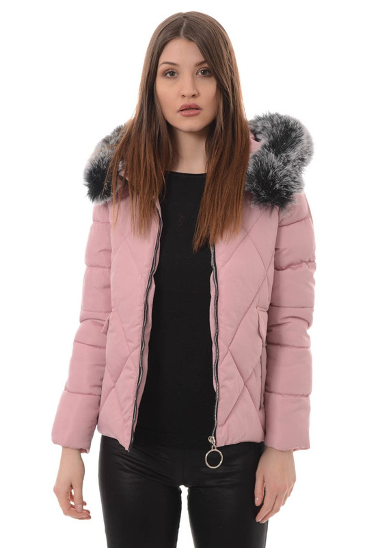 Damska Zimowa Kurtka Ortalionowa Różowa