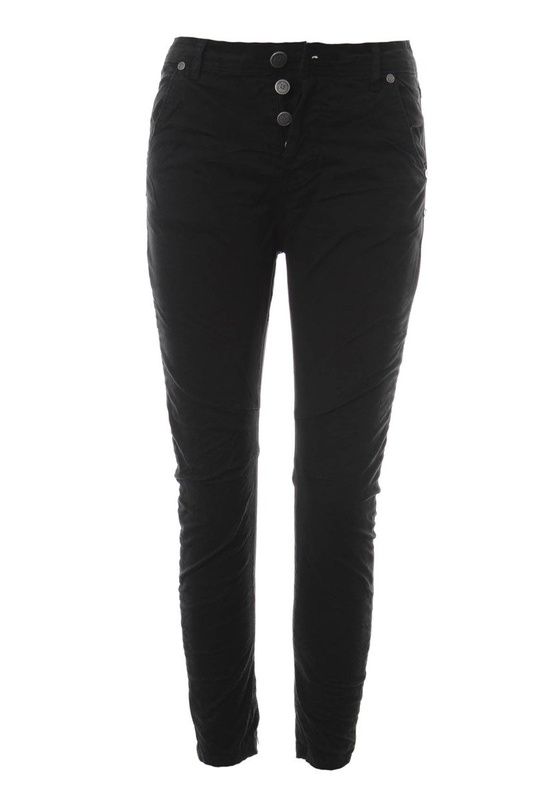 Damskie Spodnie Jeansy Boyfriend Czarne