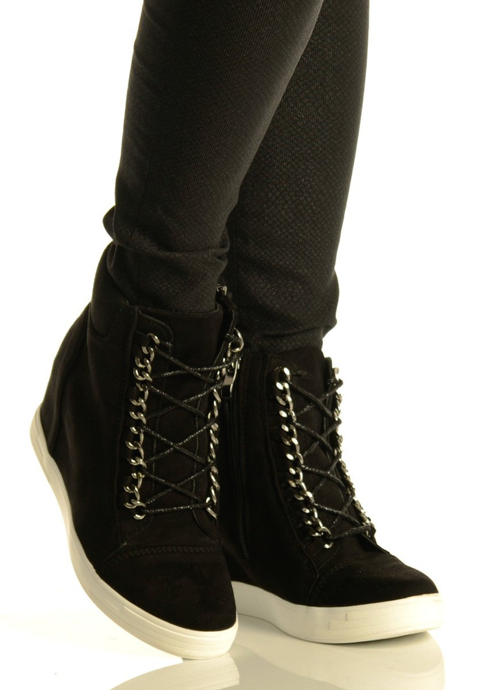 Damskie Botki Sneakersy Anna Czarne