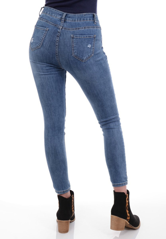 Damskie Spodnie Jeansowe Niebieskie