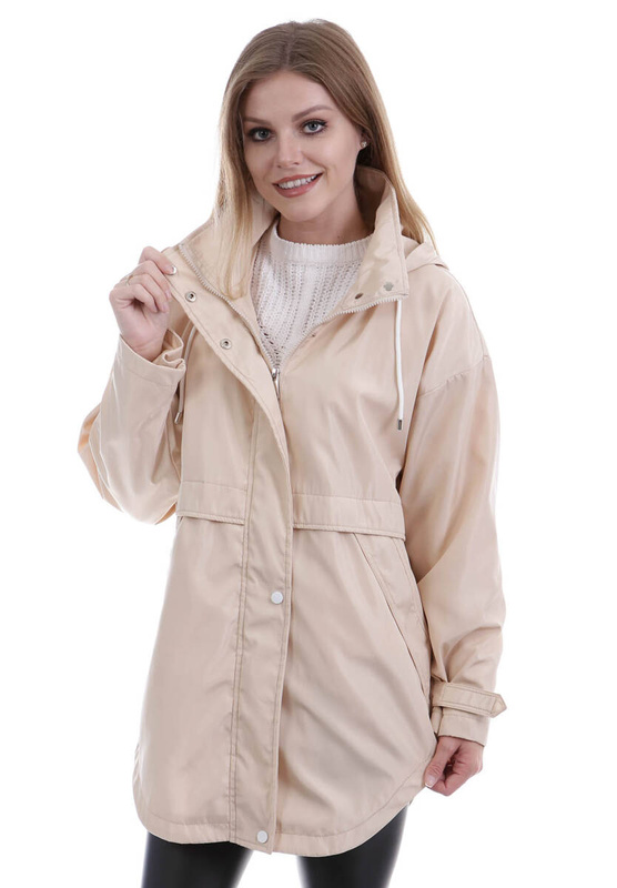 Damska Kurtka Parka Wiosenna Ksenia Beżowa