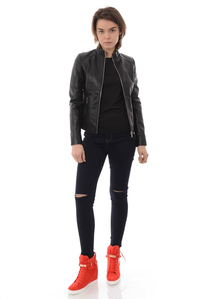 Damska Kurtka Ramoneska Rebeka Czarna