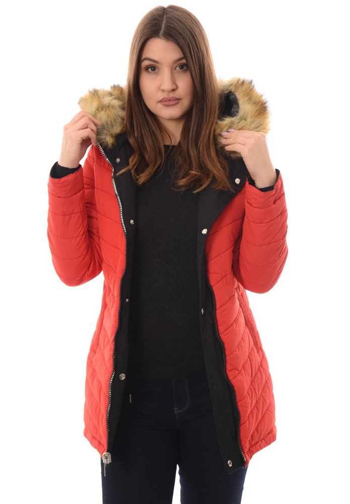 Damska Dwustronna Zimowa Kurtka Adriana Czarna