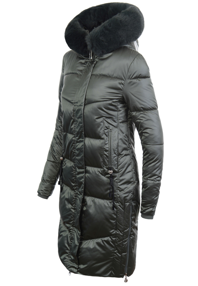 Damska Kurtka Zimowa Jolanta Ciemno Zielona