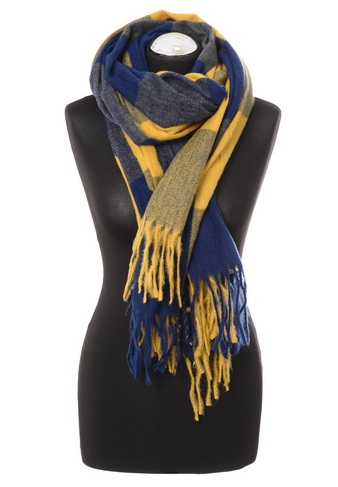 Szal Damski Żółto Niebieski