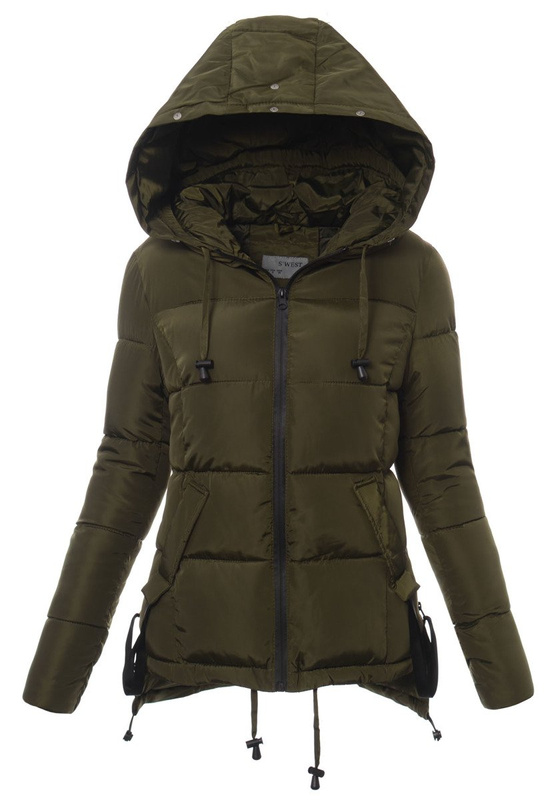 Damska Zimowa Kurtka Ortalionowa Zielona