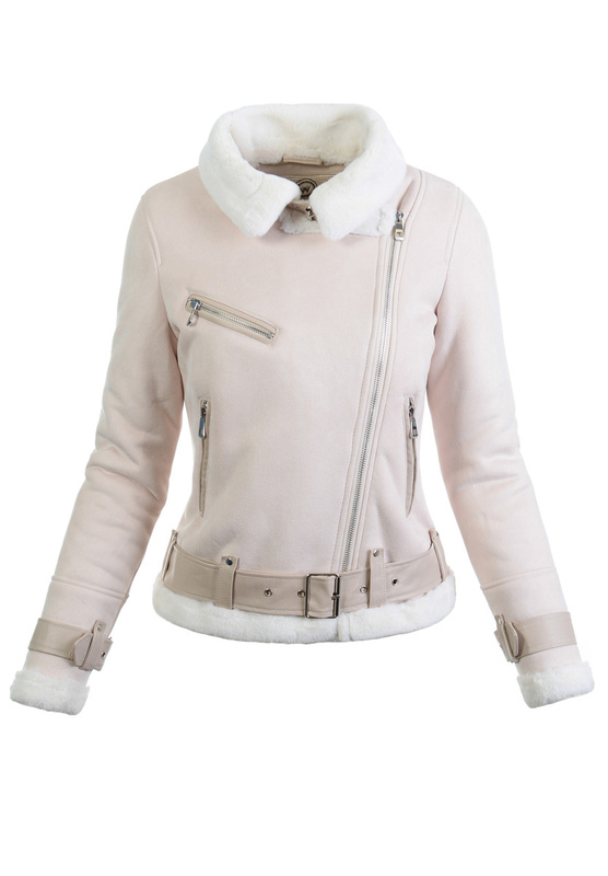 Damska Zimowa Kurtka Kożuszek Daisy Beżowy