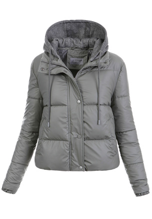 Damska Kurtka Pikowana Michaela Grafitowa