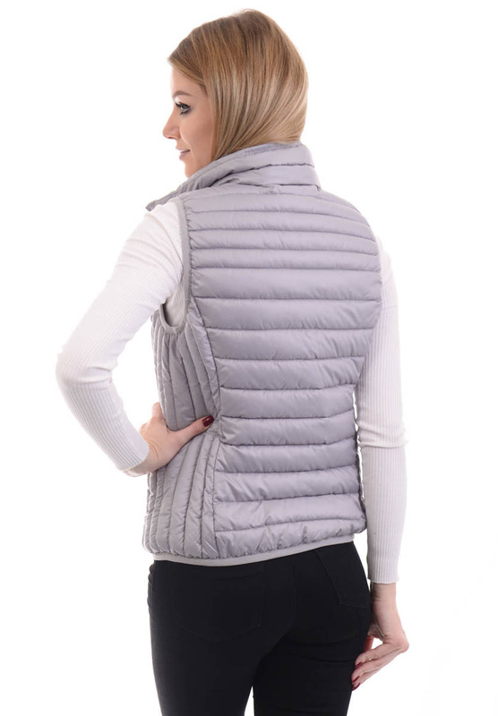 Damska Kamizelka Bezrękawnik Lila Szary