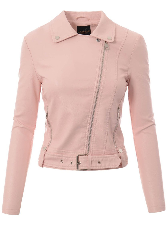 Damska Kurtka Ramoneska Różowa