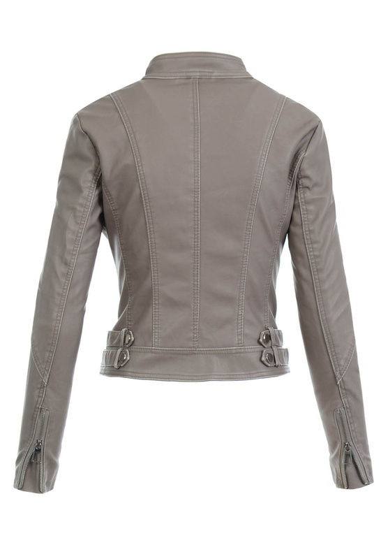 Damska Kurtka Ramoneska Ismena Beżowa