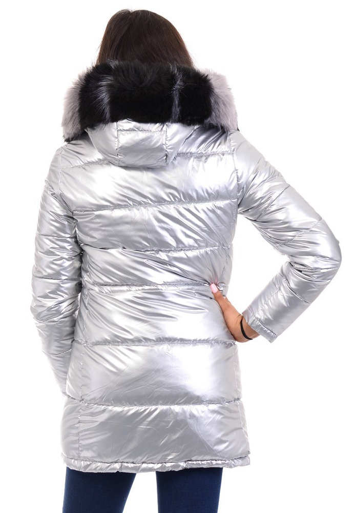 Damska Kurtka Ortalionowa Adelajda Szara