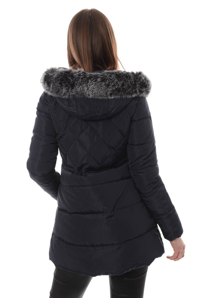 Damska Zimowa Kurtka Ortalionowa Granatowa