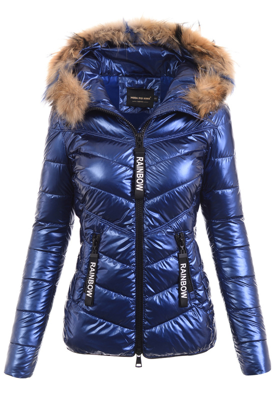 Damska Kurtka Zimowa Ortalionowa Marcelina Niebieska