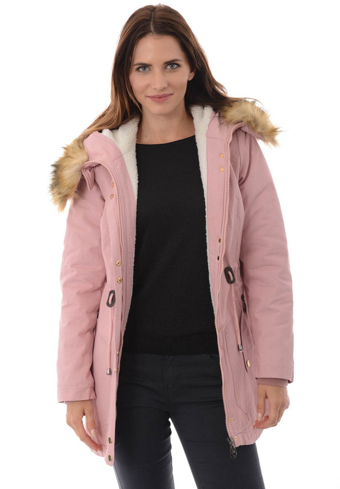 Damska Kurtka Parka Zimowa Adelina Różowa