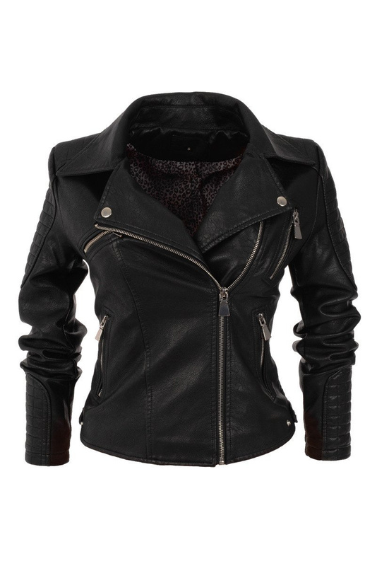 Damska Kurtka Ramoneska Czarna