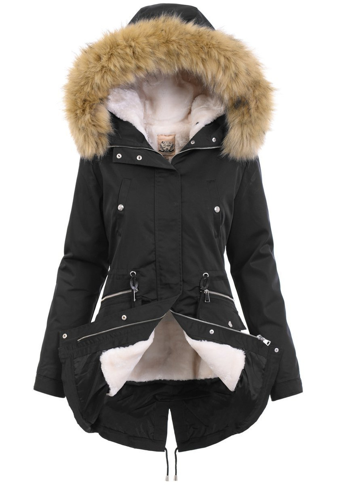 Damska Kurtka Parka 2w1 Izabela Czarna