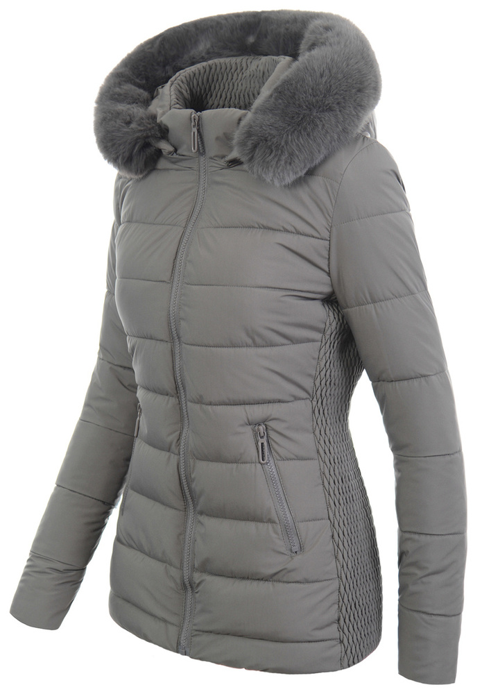 Damska Kurtka Zimowa Kaja Szara