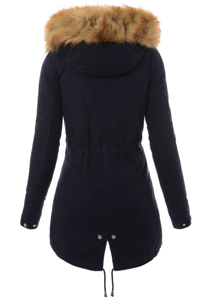 Damska Kurtka Parka Zimowa 2w1 Amira Granatowa