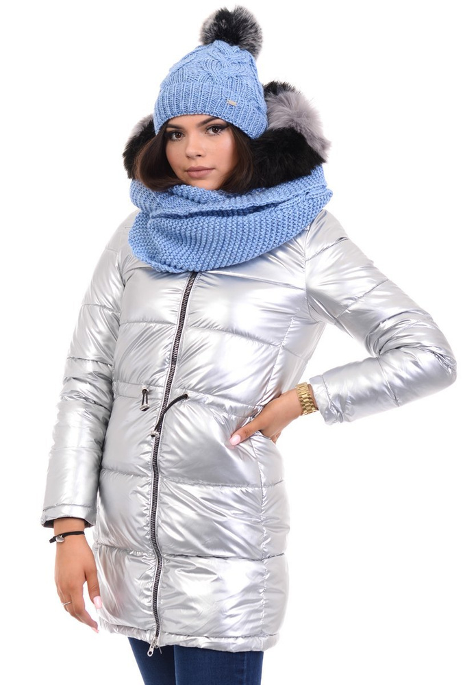 Damska Kurtka Ortalionowa Adelajda Szara