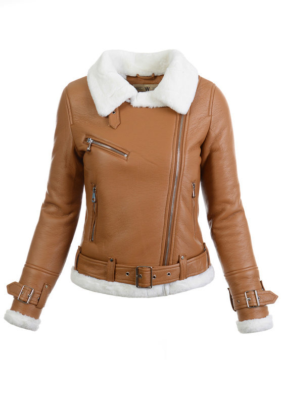 Damska Zimowa Kurtka Kożuszek Aurora Brązowa