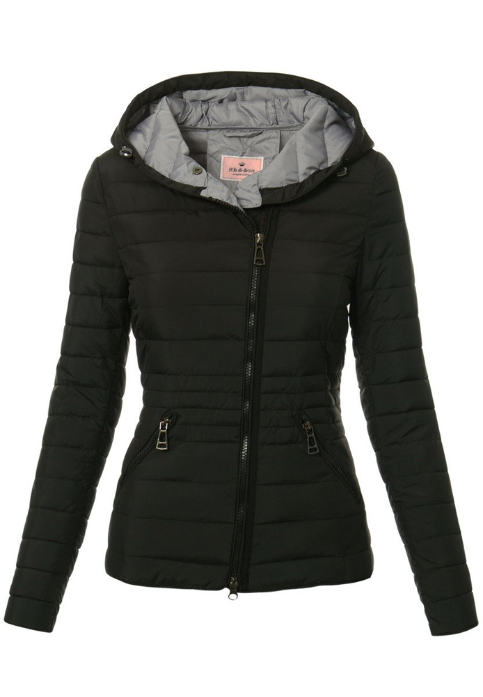 Damska Jesienna Wiosenna Kurtka Ortalionowa Czarna