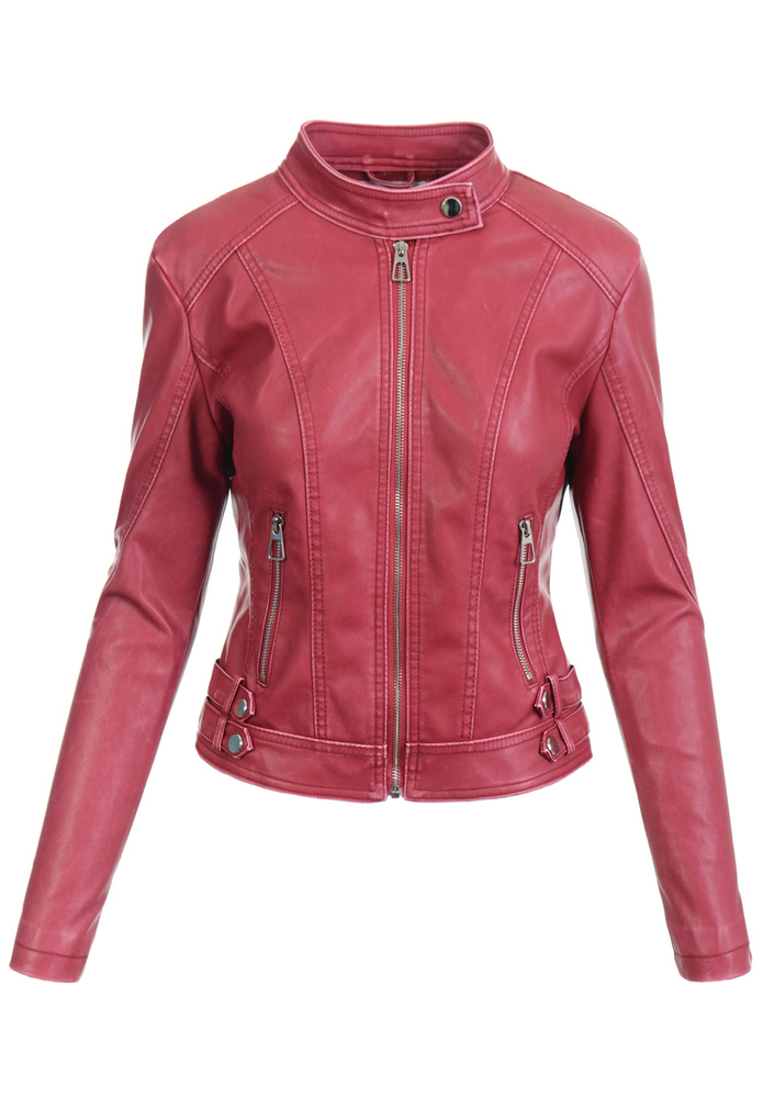 Damska Kurtka Ramoneska Ismena Czerwona