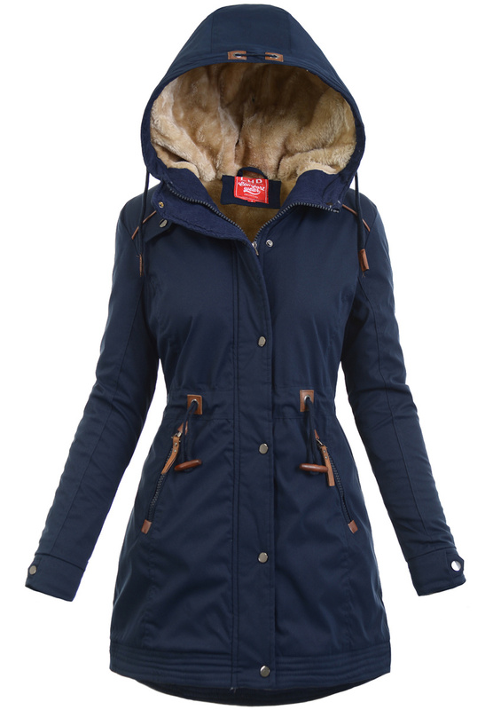 Damska Kurtka Parka Alberta Granatowa