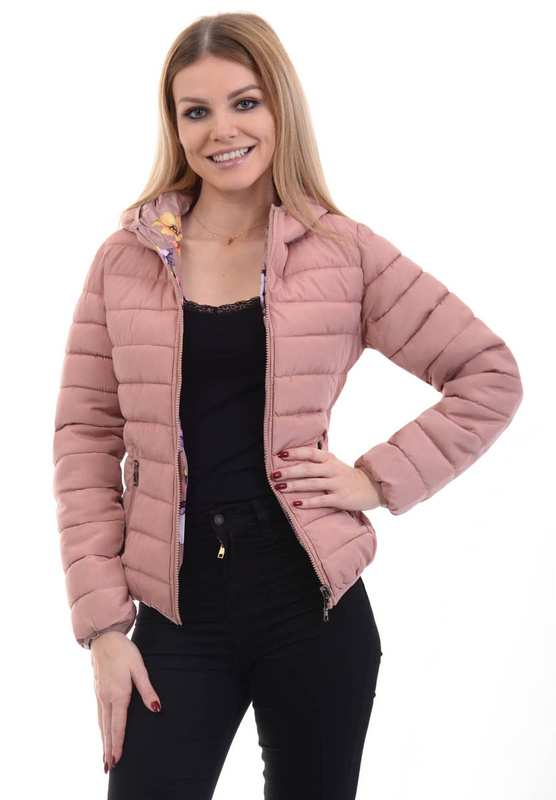 Damska Dwustronna Wiosenno - Jesienna Kurtka Judyta Różowa