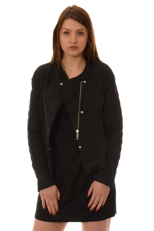 Ramoneska Martha Czarna z Zamszu