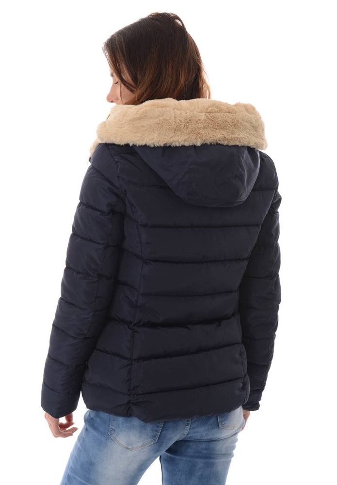 Damska Zimowa Kurtka Ortalionowa Emma Granatowa