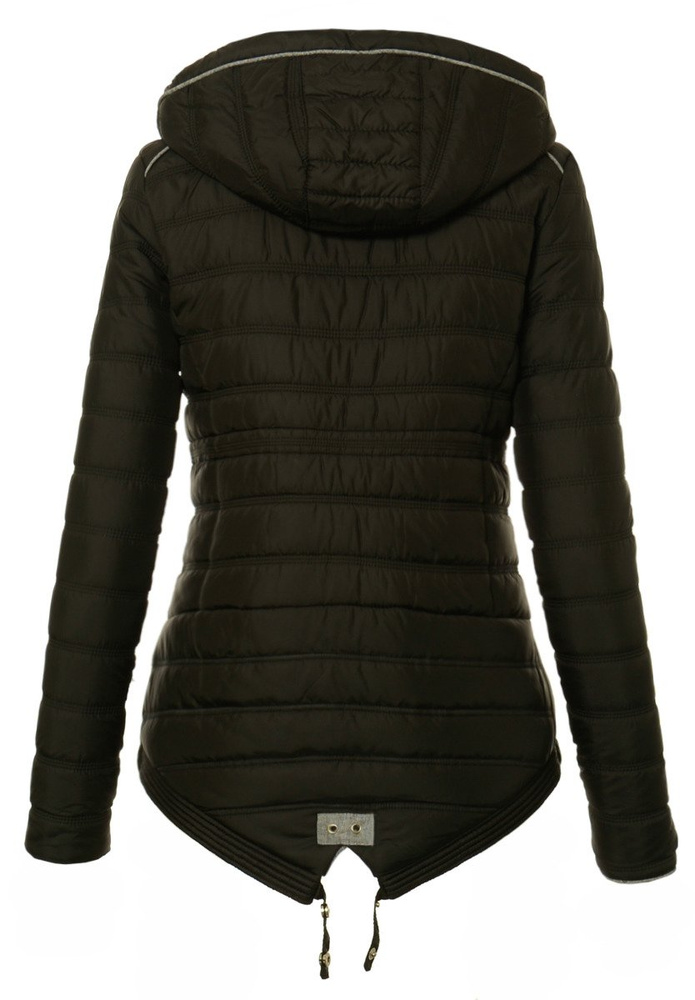 Damska Jesienna Wiosenna Kurtka Czarna