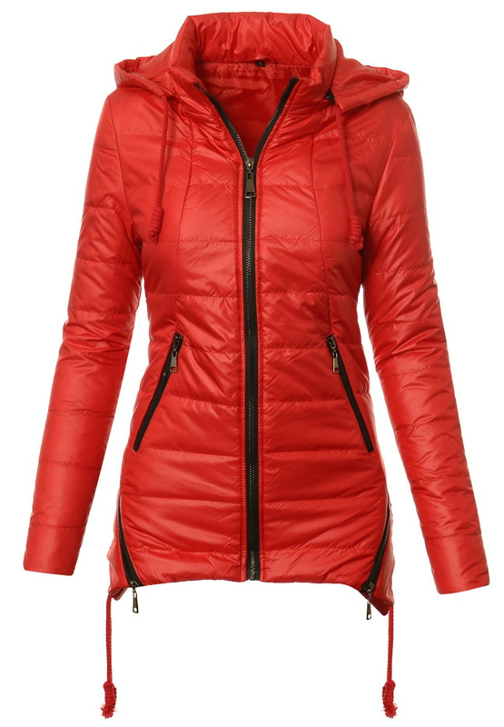 Damska Jesienna Wiosenna Kurtka Ortalionowa Asena Czerwona