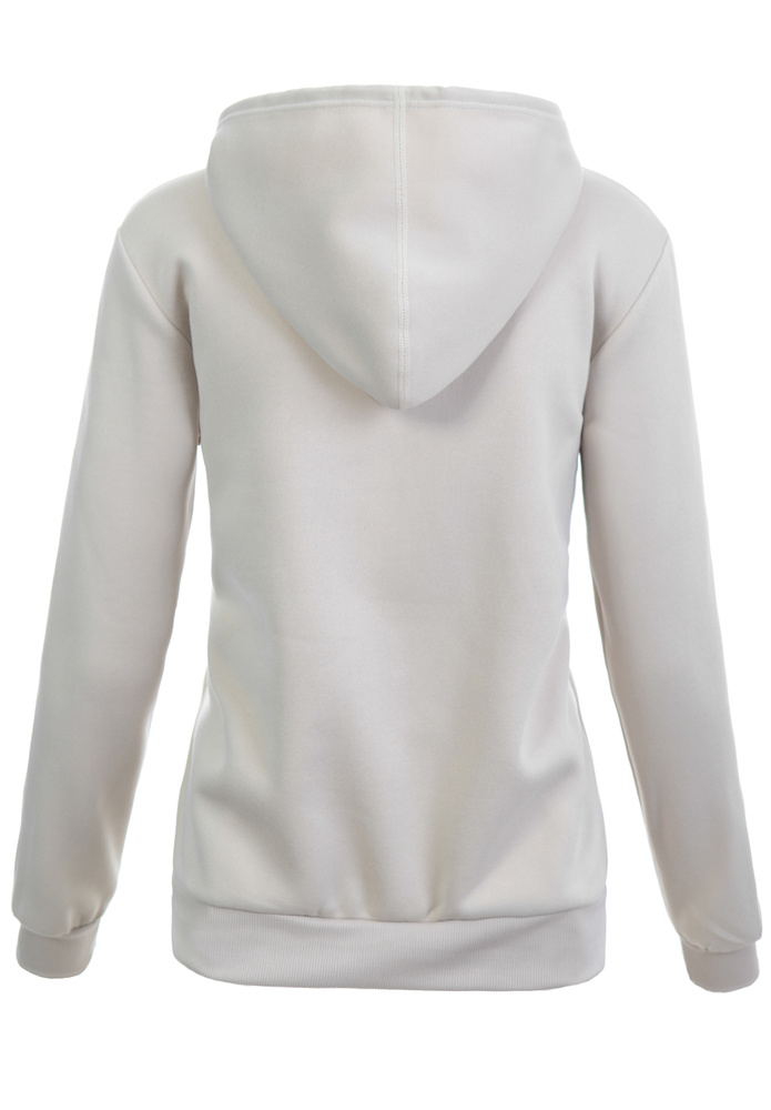 Damska Bluza Z Kapturem Rozsuwana Beżowa