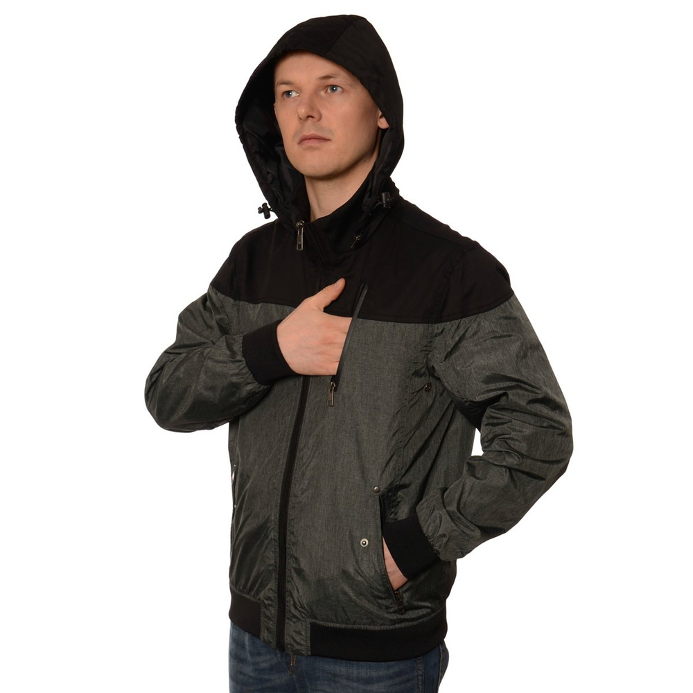 Męska Kurtka Wiosenna - Jesienna Wiatrówka Oscar Czarna
