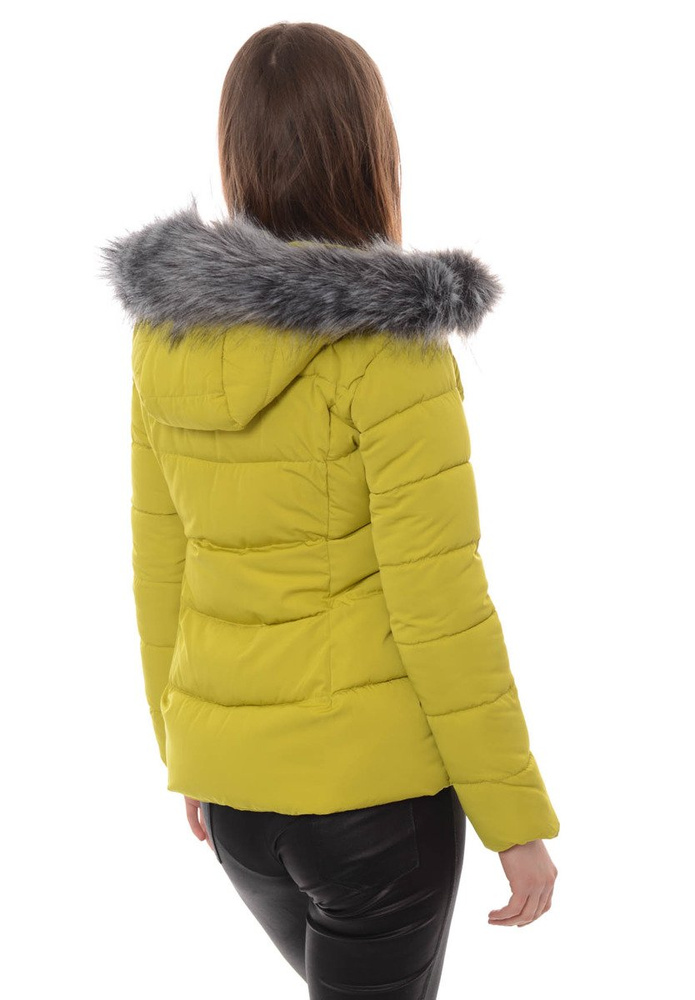 Damska Zimowa Kurtka Ortalionowa Żółta