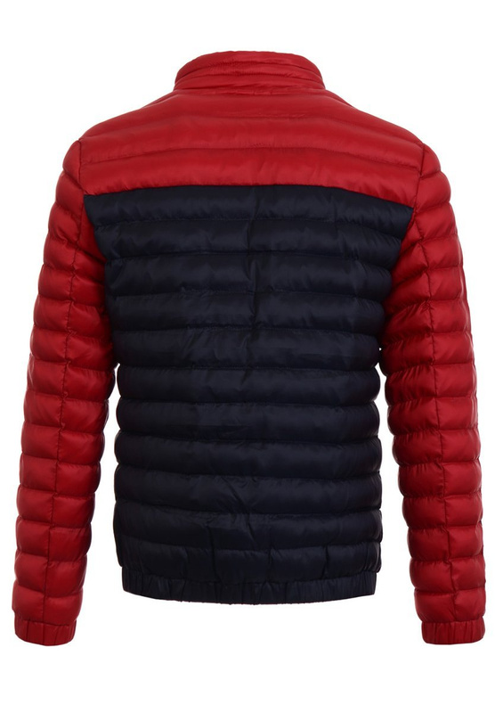Męska Kurtka Wiosenna - Jesienna Czerwono-Niebiesko-Granatowa
