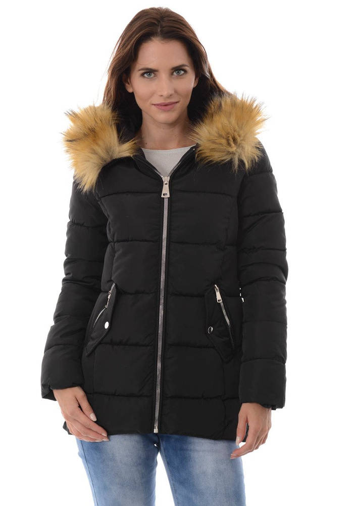 Damska Zimowa Kurtka Ortalionowa Czarna