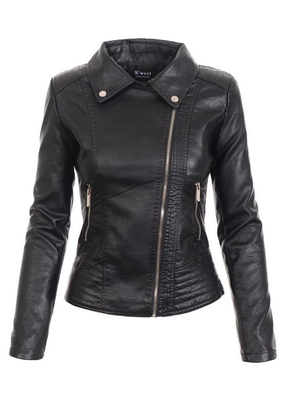 Damska Kurtka Ramoneska Hiacynta Czarna