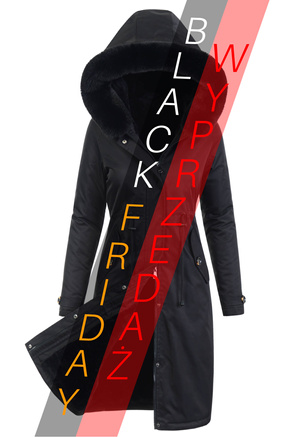 Damska Kurtka Parka Zimowa Selena Czarna