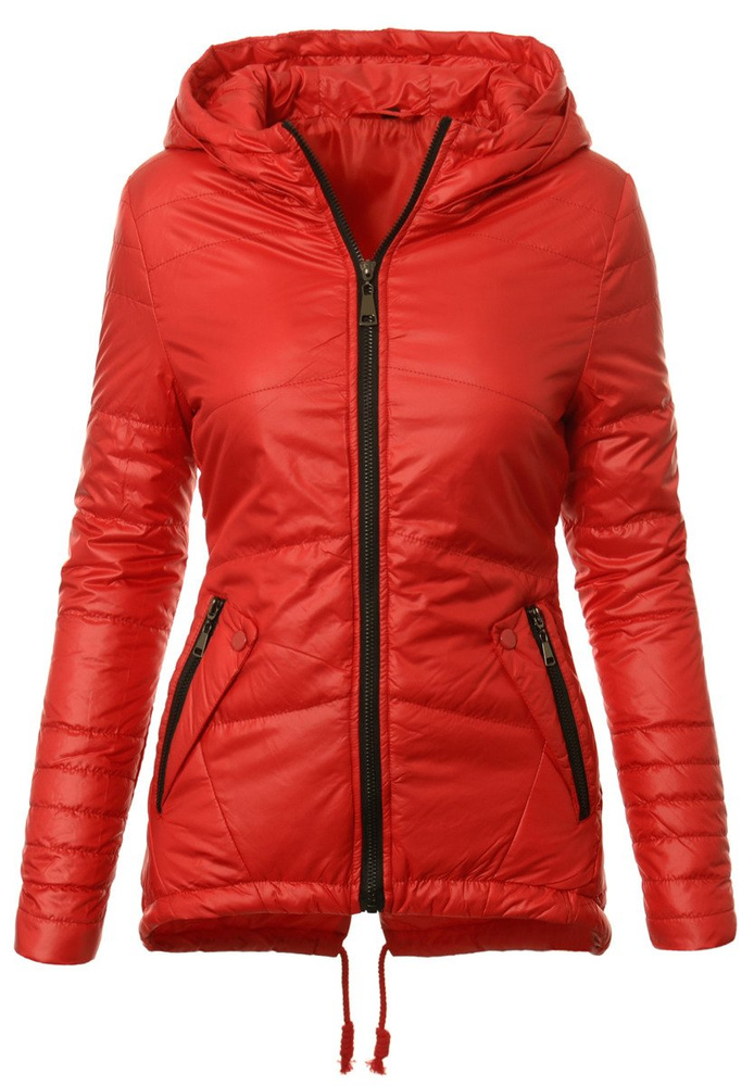 Damska Jesienna Wiosenna Kurtka Ortalionowa Karmen Czerwona