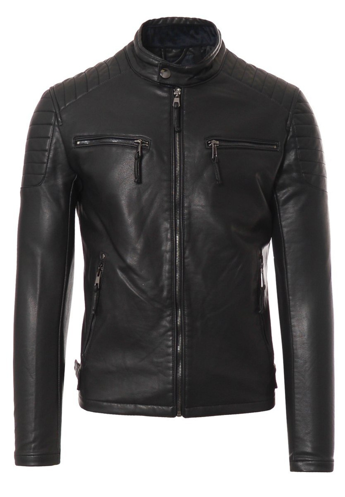 Męska Kurtka Skórzana Czarna