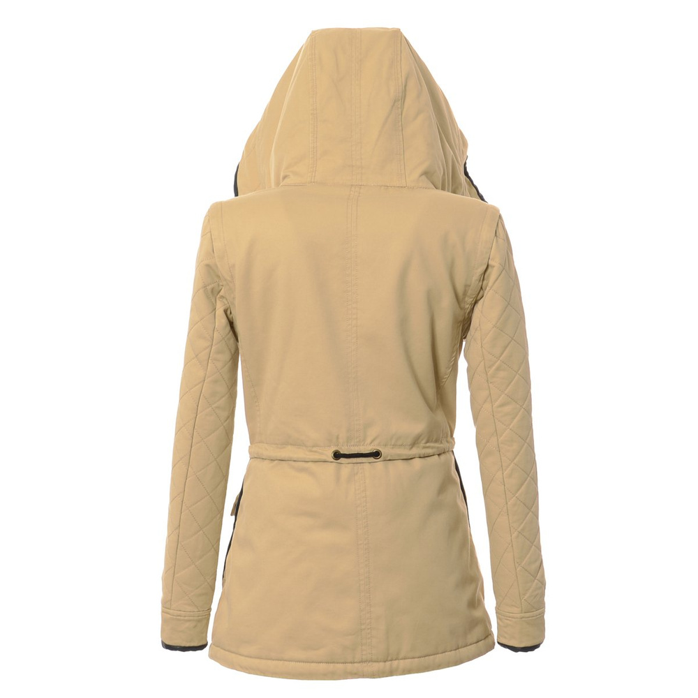 Damska Zimowa Kurtka Parka Beżowa