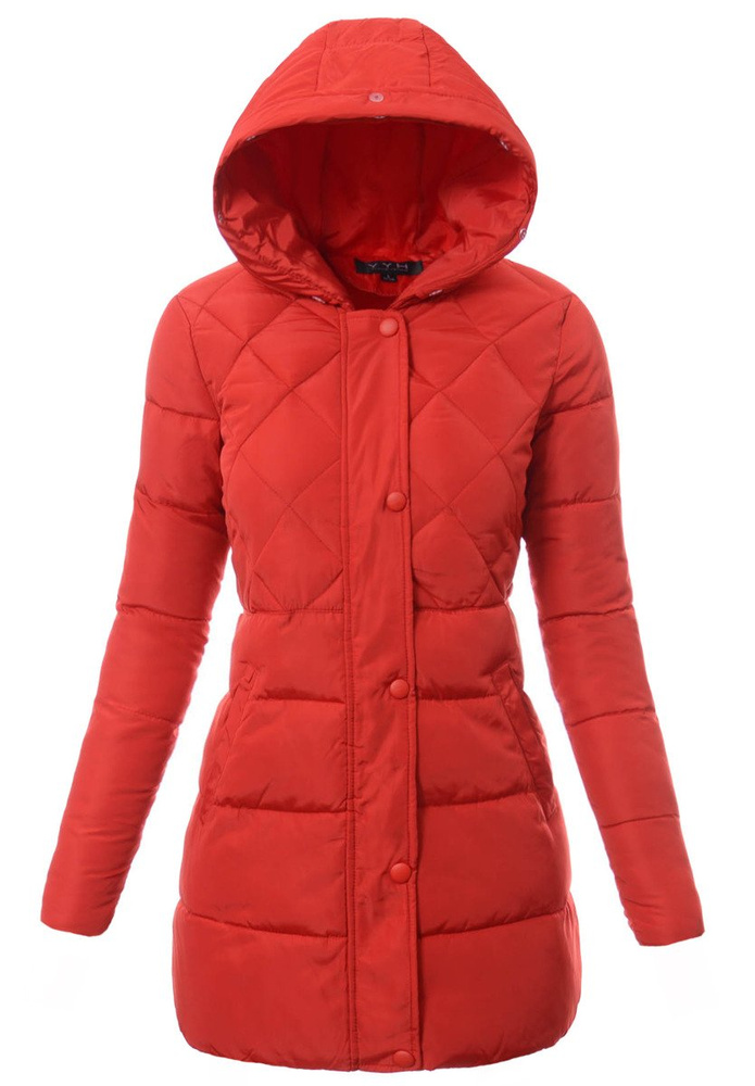 Damska Zimowa Kurtka Ortalionowa Czerwona