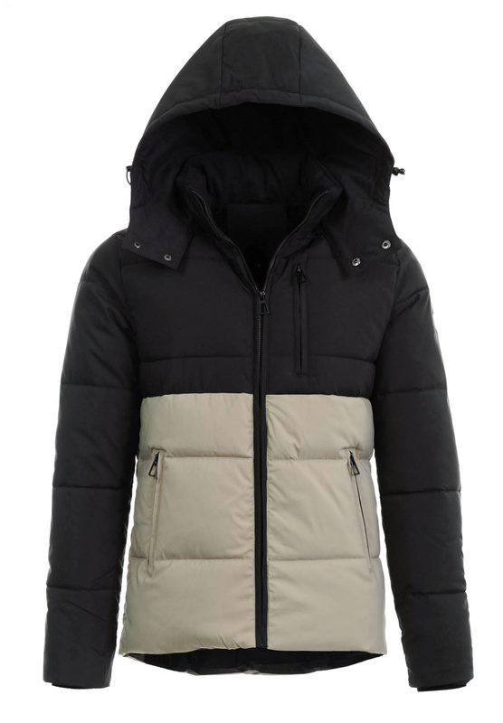 Męska Zimowa Kurtka Roman Czarno-Szara