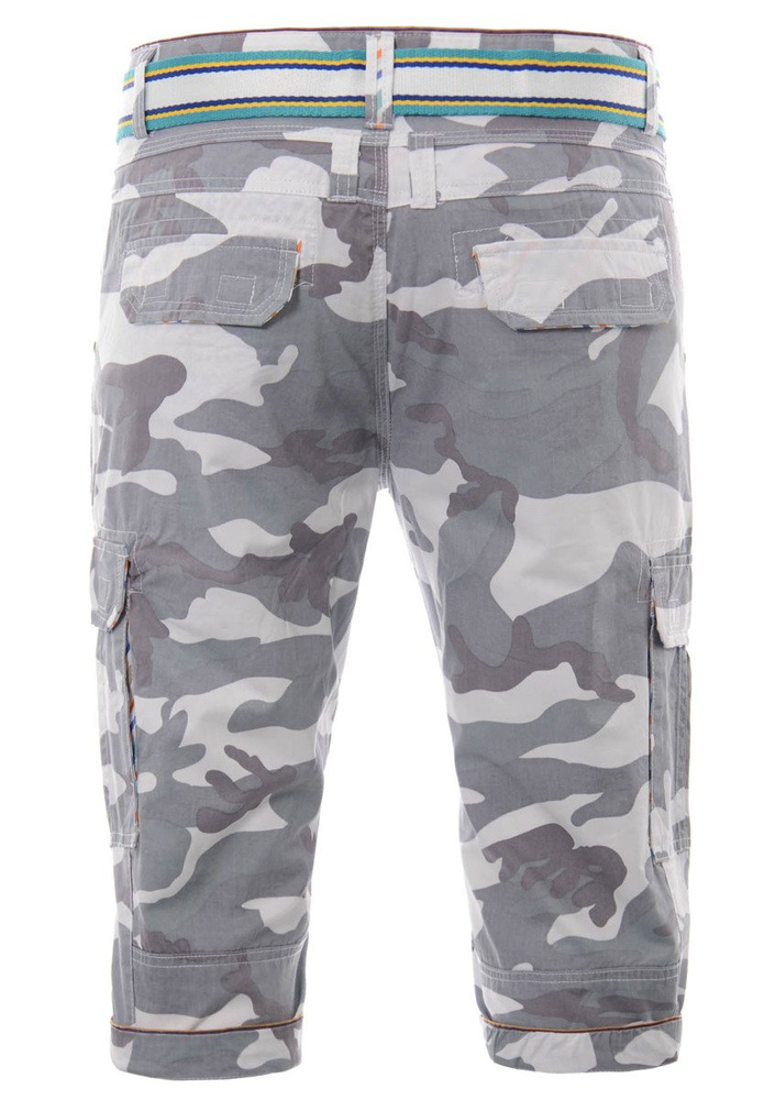 Męskie Spodenki Krótkie Bojówki Moro Szare