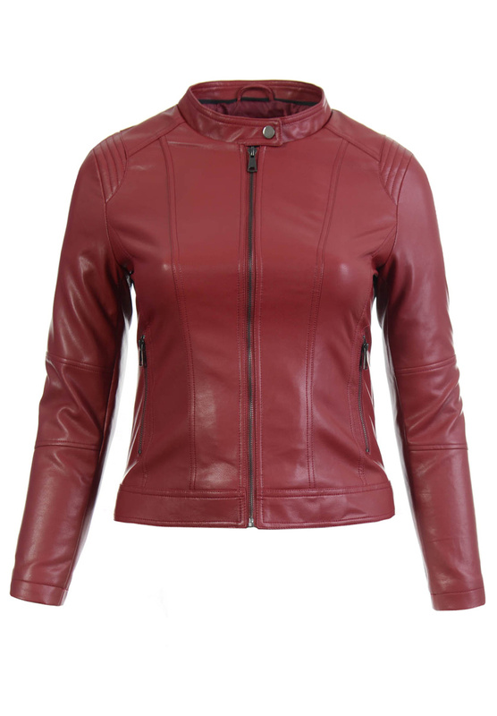 Damska Kurtka Ramoneska Asteria Bordowa